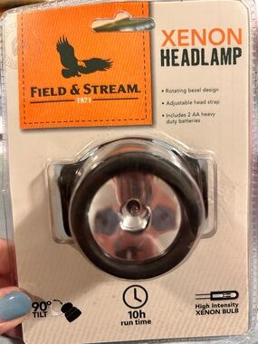 Field & Stream Xenon Headlamp - Black and Orange Packaging